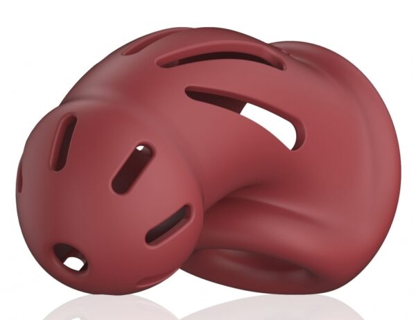 Cage de chasteté ManCage Modèle 28 - 9.5 x 3.5cm Rouge – Image 5