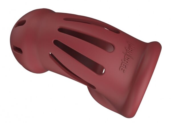 Cage de chasteté ManCage Modèle 28 - 9.5 x 3.5cm Rouge – Image 6
