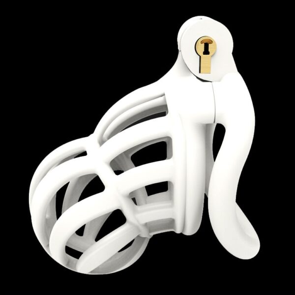 Cage de chasteté Narra 8 x 3.6cm Blanc – Image 2