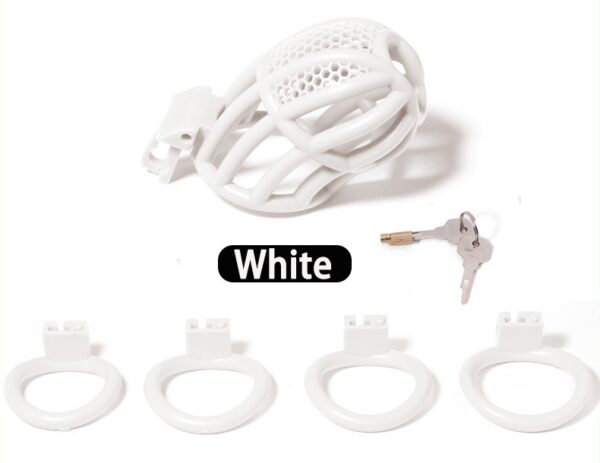 Cage de chasteté Netia 7.5 x 3.1cm Blanc – Image 2