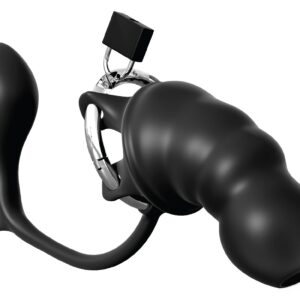 Cage de chasteté + Plug Cock Blocker 12.5 x 4.5 cm