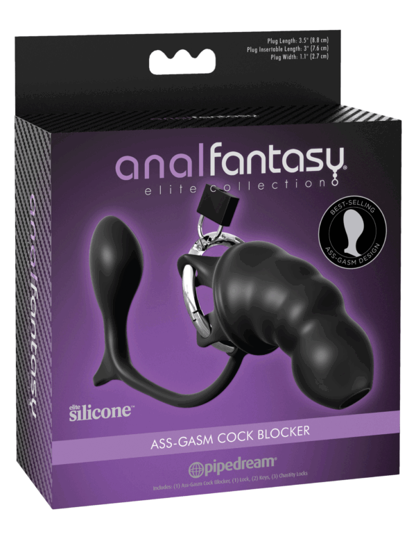 Cage de chasteté + Plug Cock Blocker 12.5 x 4.5 cm – Image 2