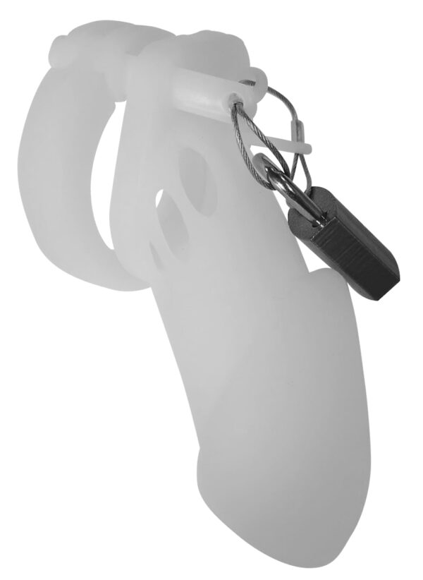 Cage de chasteté Silicone Bran 9  x 3cm Rose – Image 4