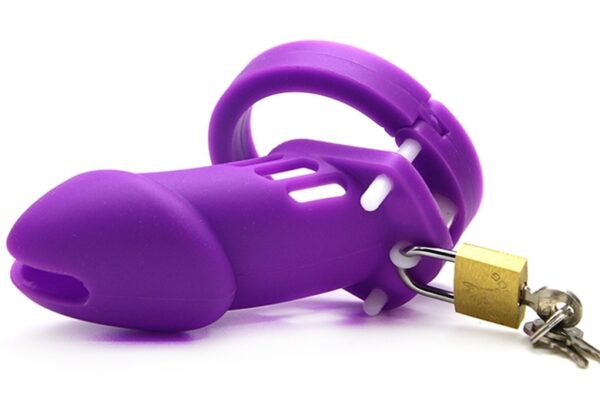 Cage de chasteté Silicone Bran 9 x 3cm Violette – Image 3