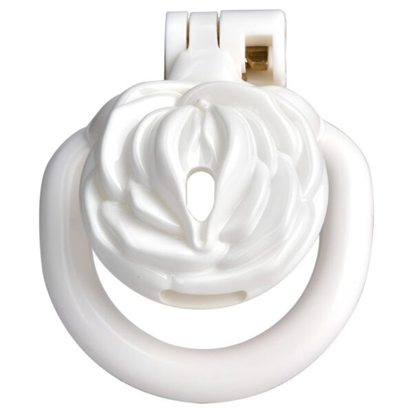 Cage de Chasteté Sissy Rose 3.5 x 3.5cm Blanche – Image 2