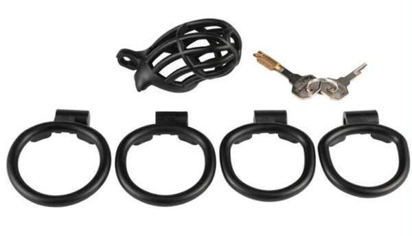 Cage de chasteté Slutypig 8 x 3.3cm Noire – Image 4