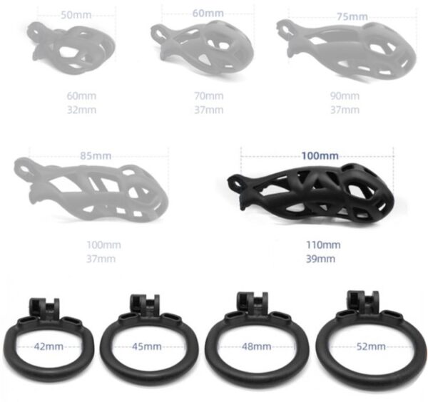 Cage de chasteté Solid Cobra 10 x 4cm – Image 3