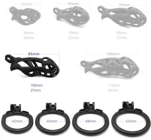 Cage de chasteté Solid Naja 8.5 x 3.7cm – Image 4
