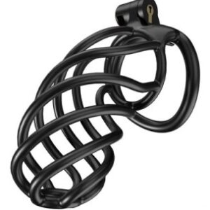 Cage de chasteté Tortille XXL 12.5 x 3.4 cm Noire