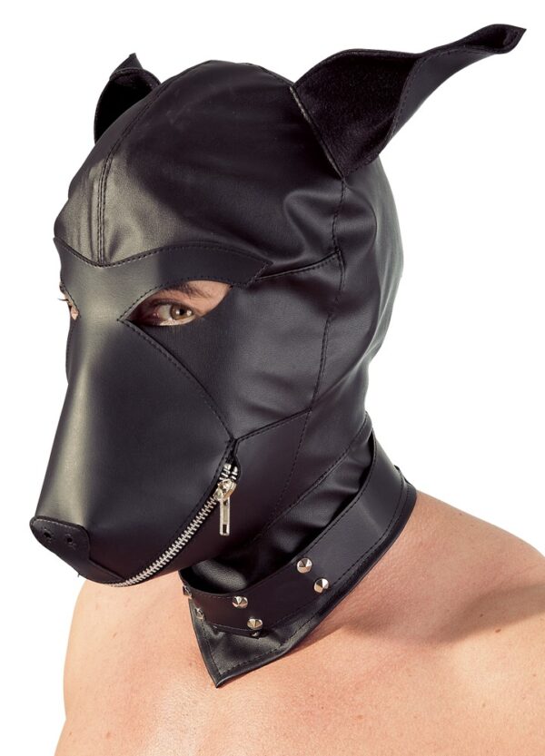 Cagoule Dog Fetish Simili noir – Image 2