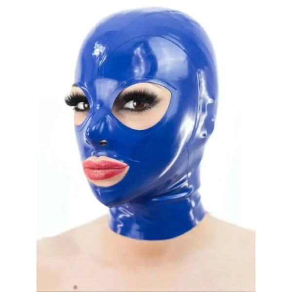 Cagoule en Latex Texie Bleu – Image 2