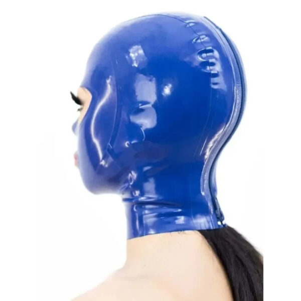 Cagoule en Latex Texie Bleu – Image 3