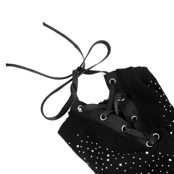 Cagoule en Résille avec Strass Diamands – Image 4