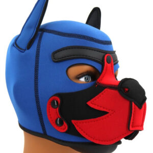 Cagoule Puppy Fox Néoprène Bleu-Rouge