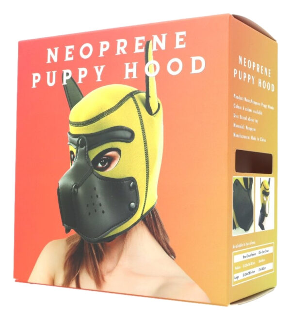 Cagoule Puppy Fox Néoprène Jaune-Blanc – Image 2