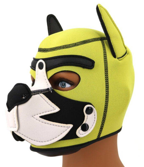 Cagoule Puppy Fox Néoprène Jaune-Blanc – Image 5