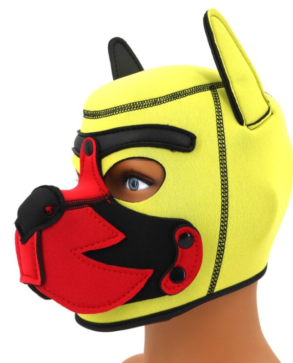 Cagoule Puppy Fox Néoprène Jaune-Rouge – Image 5
