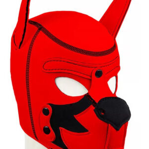 Cagoule Puppy Fox Néoprène Rouge-Noir
