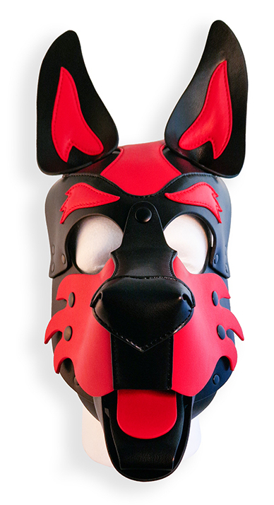 Cagoule Puppy Hood Noire et Rouge – Image 2