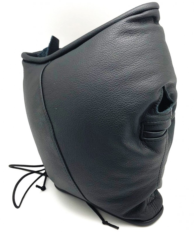 Cagoule sensorielle en cuir rembourré – Image 2