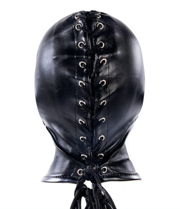 Cagoule SM avec Bâillon et masque Subfull Noire – Image 4