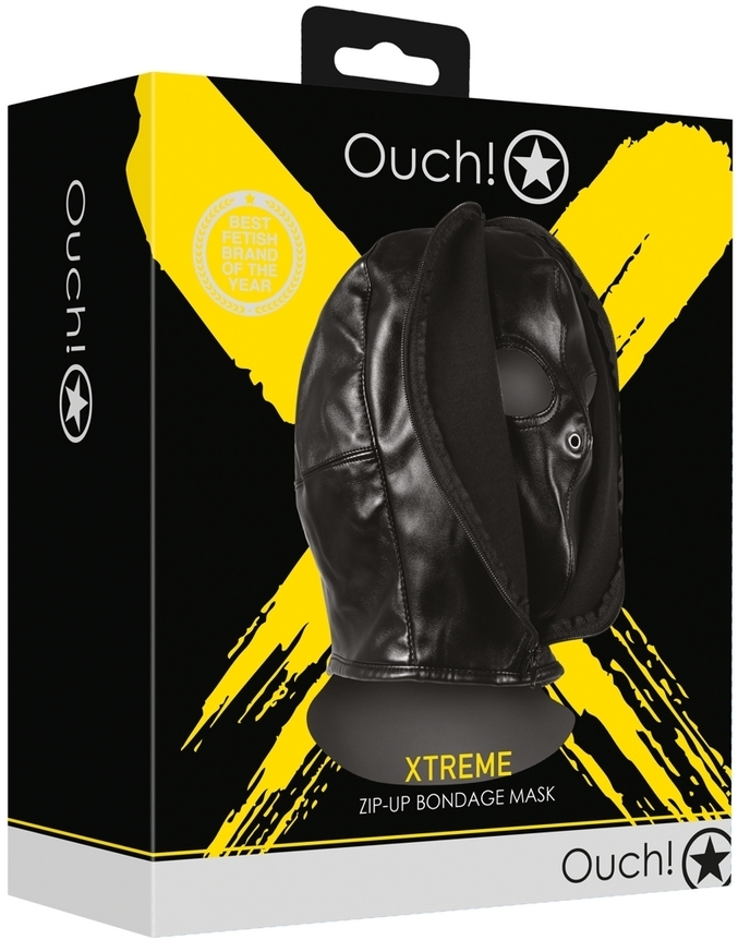 Cagoule Zip-Up Bondage Noire – Image 2