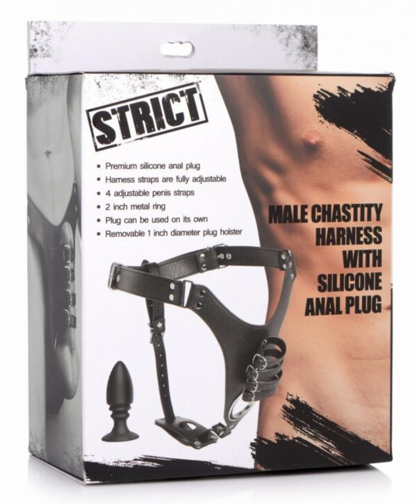 Ceinture de chasteté avec plug Strict Male 8.5 x 3.3cm – Image 5