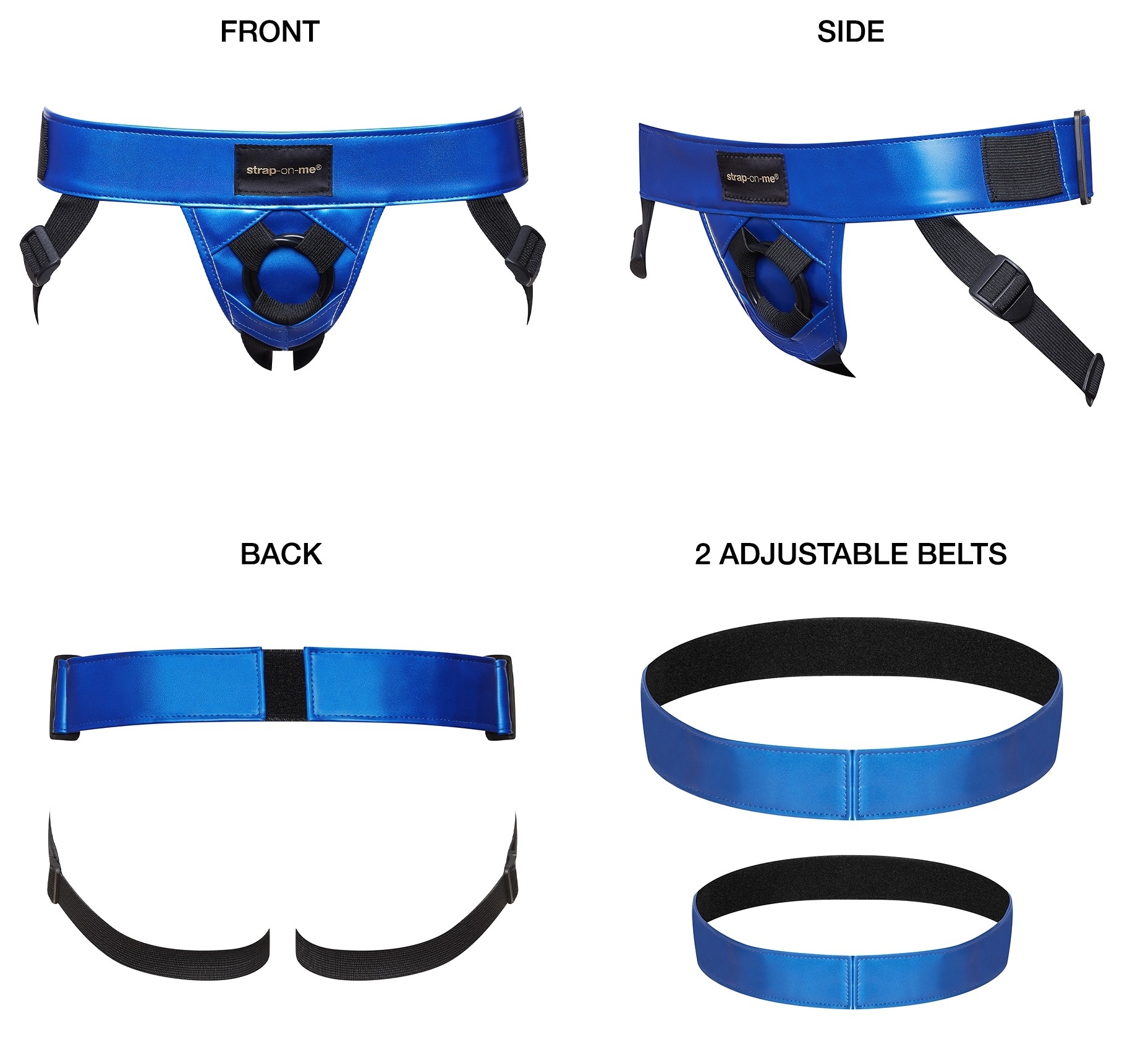Ceinture Harnais pour Gode Strap-On-Me Bleu – Image 3