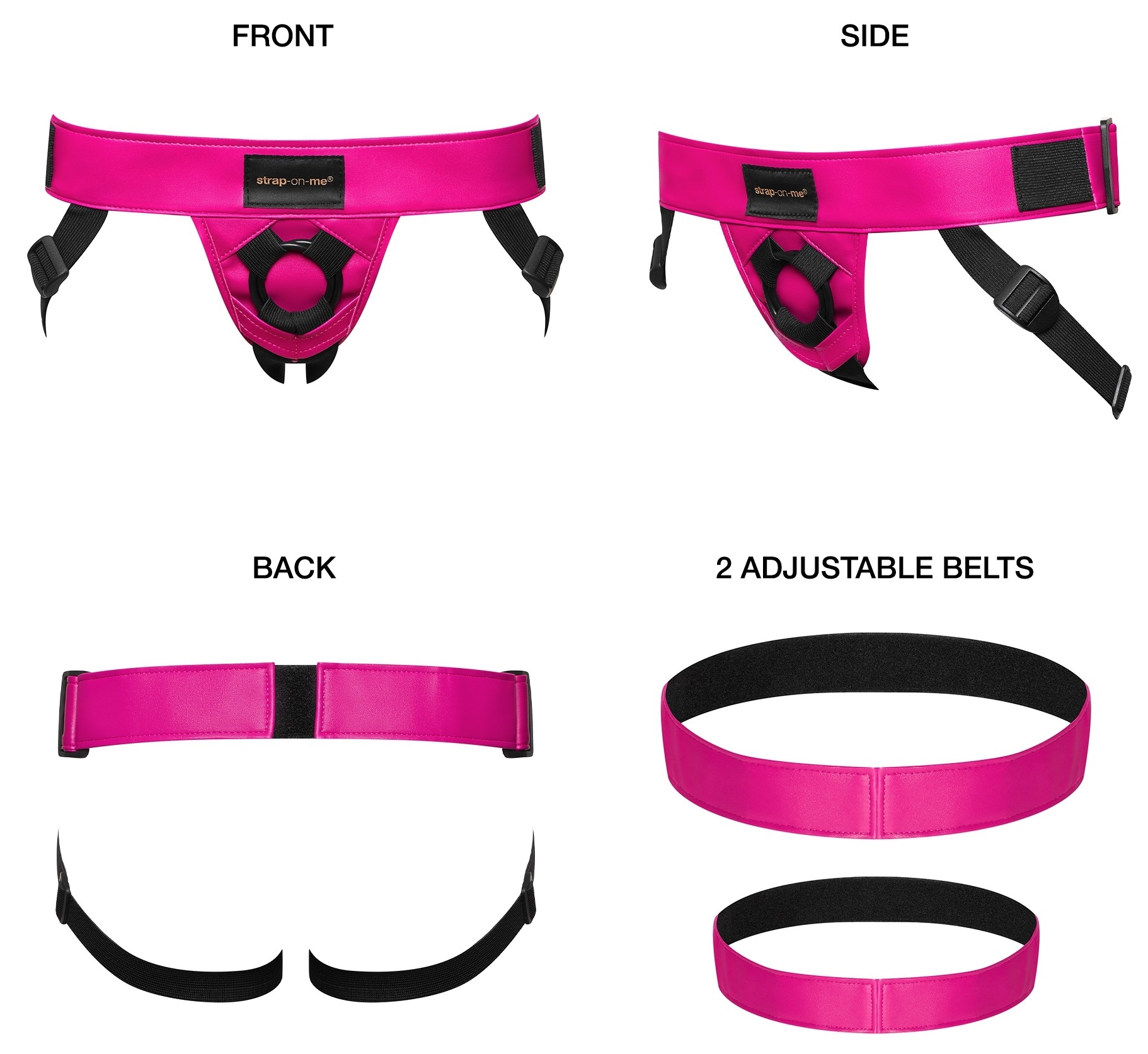 Ceinture Harnais pour Gode Strap-On-Me Rose foncé – Image 3