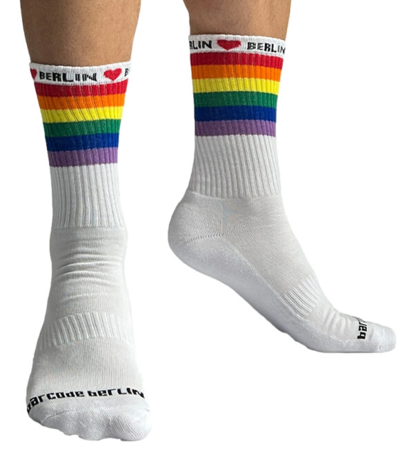 Chaussettes blanches Pride Love Berlin