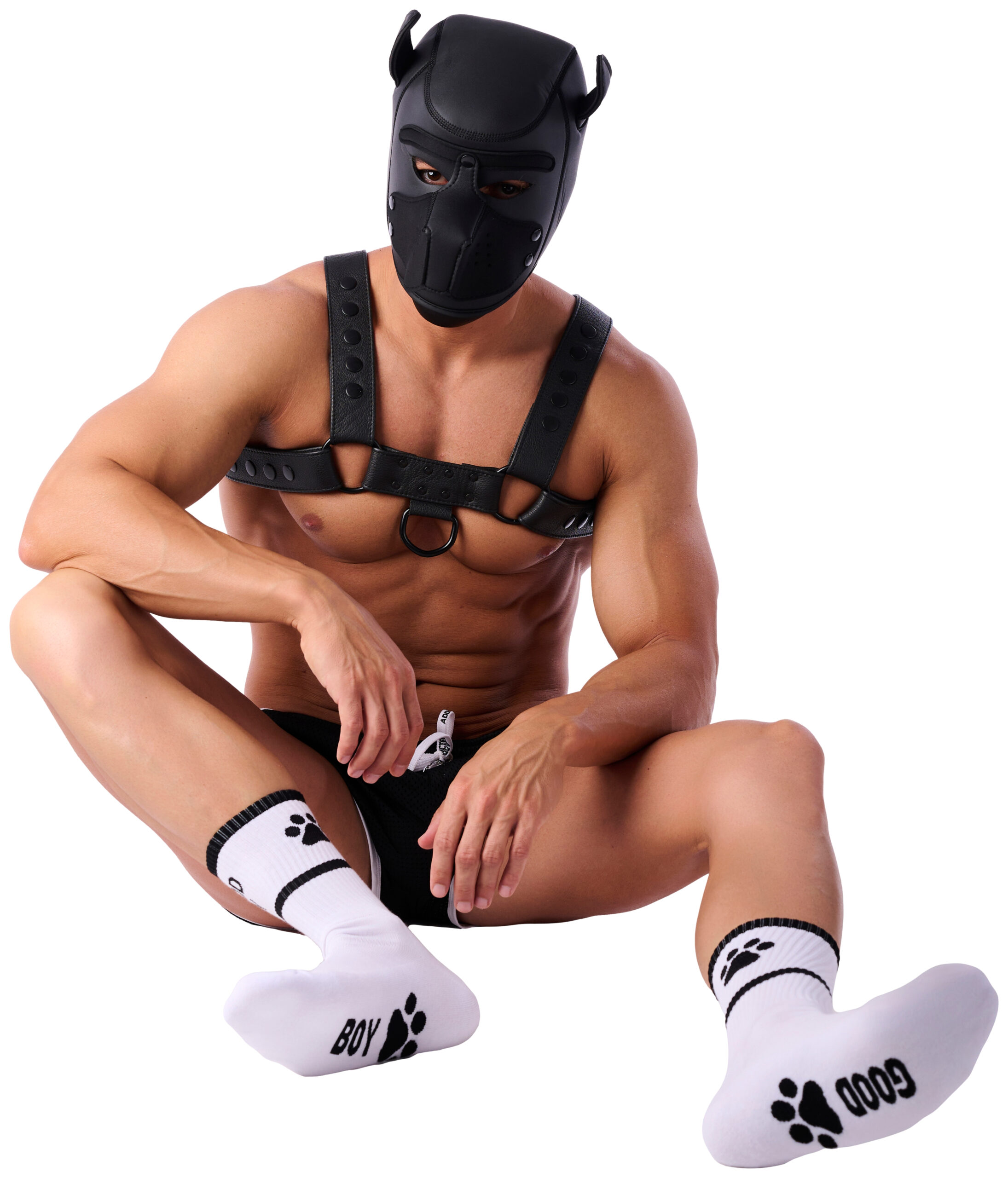 Chaussettes Good Boy Blanc-Noir – Image 2
