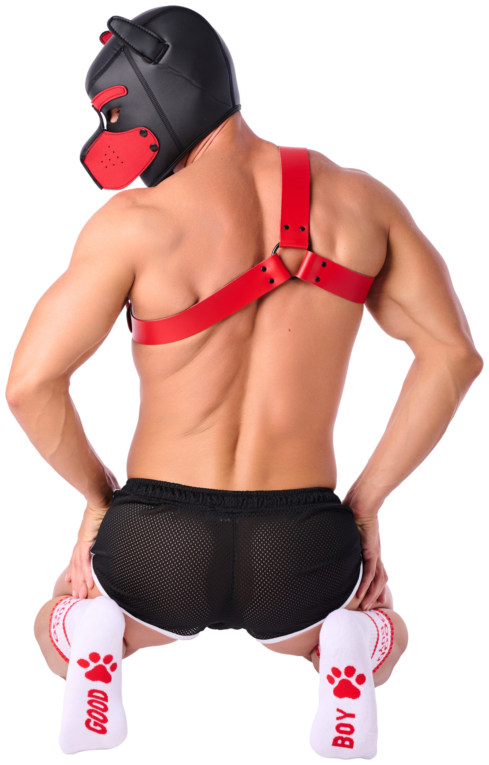 Chaussettes Good Boy Blanc-Rouge – Image 2