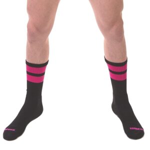 Chaussettes Gym Socks Noir-Rose fluo