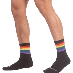 Chaussettes HALF SOCKS Rainbow Noire