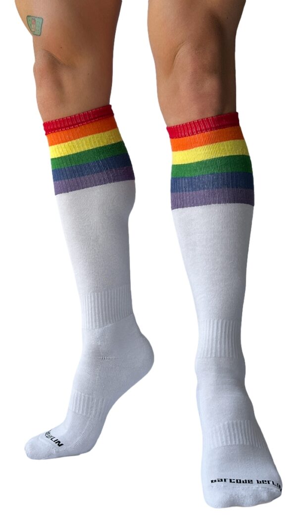 Chaussettes hautes Pride Football Blanches