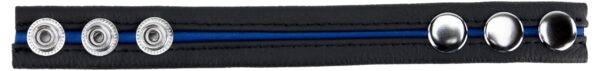 Cockring en cuir 3 Pressions Noir-Bleu – Image 4