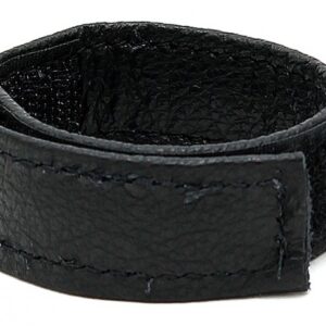 Cockring en cuir avec Scratch 22mm Noir