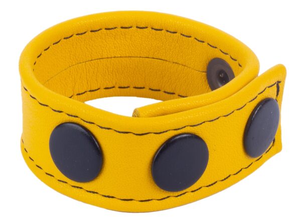 Cockring en cuir Cocky Jaune – Image 2