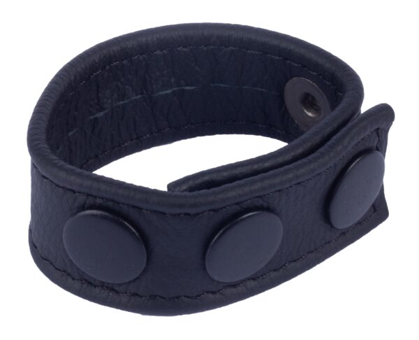 Cockring en cuir Cocky Noir – Image 2