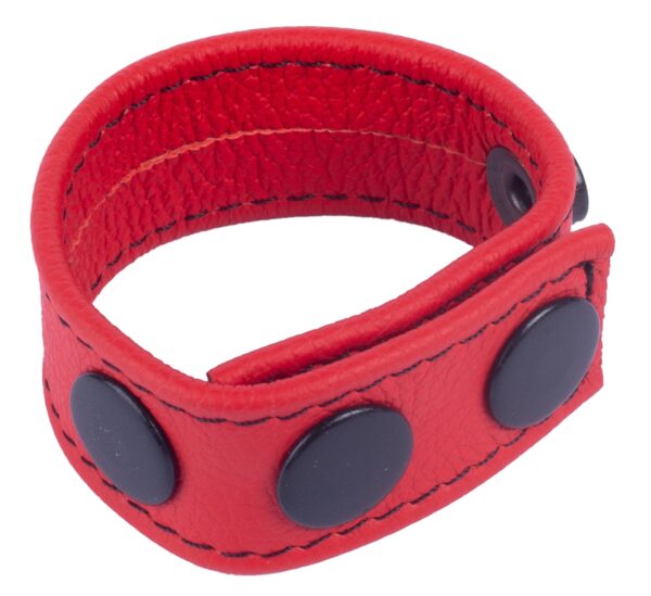 Cockring en cuir Cocky Rouge – Image 2