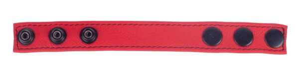 Cockring en cuir Cocky Rouge – Image 3
