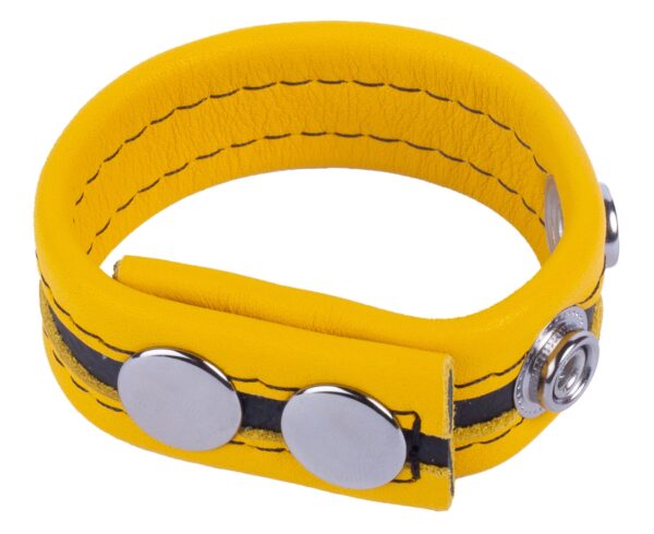 Cockring en cuir Tippy Jaune – Image 2