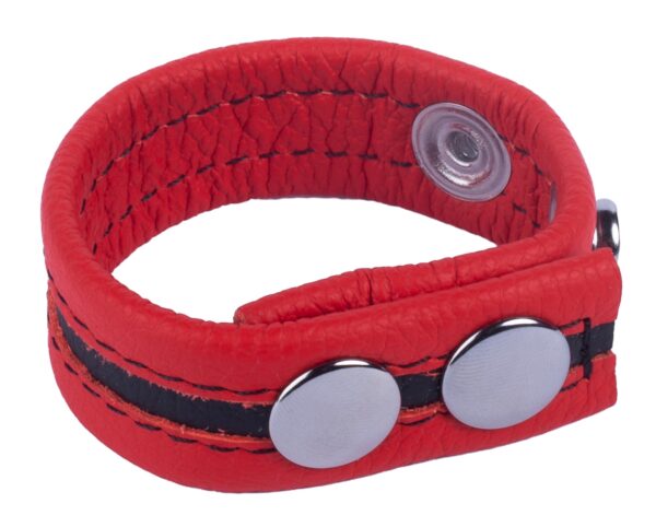 Cockring en cuir Tippy Rouge – Image 2