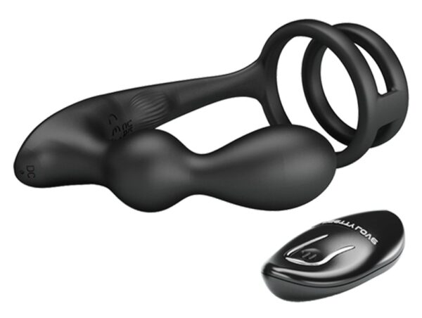 Cockring Plug Marshall Pretty Love 7.5 x 2.7 cm Noir – Image 5