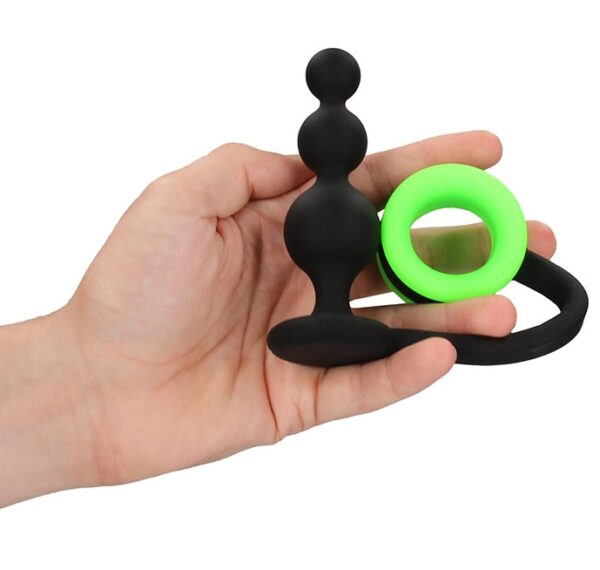 Cockring Plug phosphorescent Beads Glow 10 x 3.3cm – Image 4