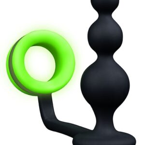 Cockring Plug phosphorescent Beads Glow 10 x 3.3cm