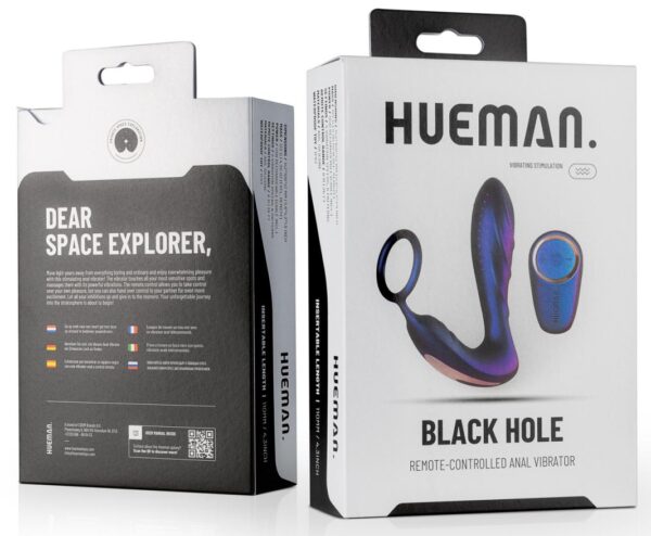Cockring + Plug vibrant Black Hole Hueman 11 x 3.3cm – Image 2