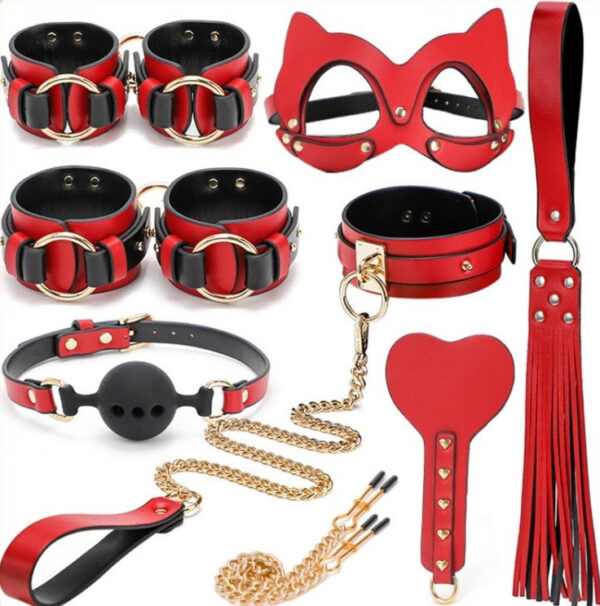 Coffret BDSM Luxury Noir-Rouge 8 Pièces – Image 3