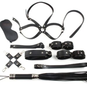 Coffret Bondage SM Obedience 10 Pièces Noir
