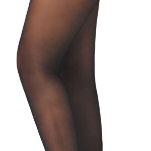 Collants avec ouverture arrière Satin Touch Suspender Noirs